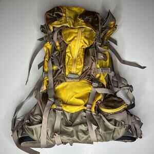 Gregory Ricconi 60 Backpack Hiking Pack Yellow Brown Vintage Internal Frame 60L